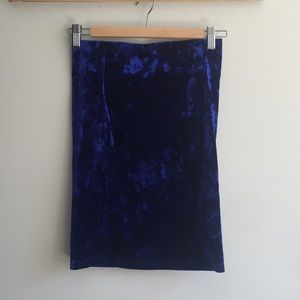 Sexy Crushed Velvet Pencil Skirt